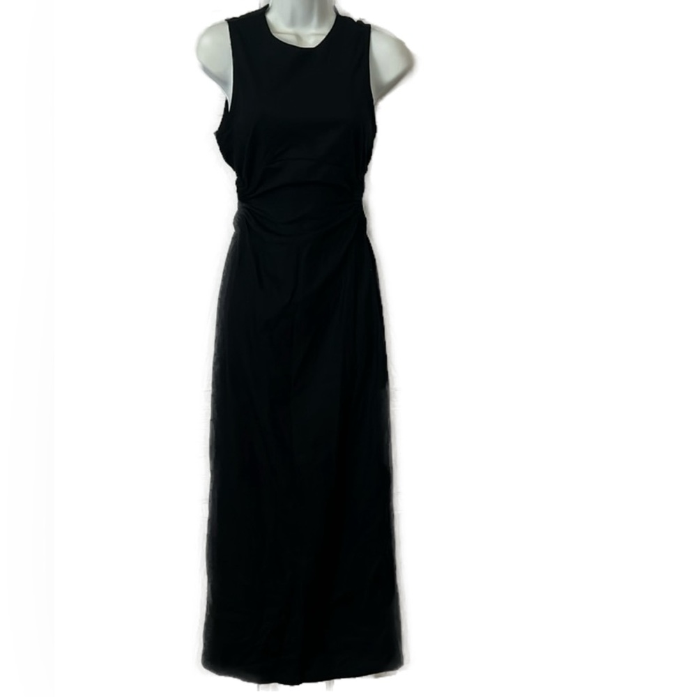 Black Linen Commense Dress